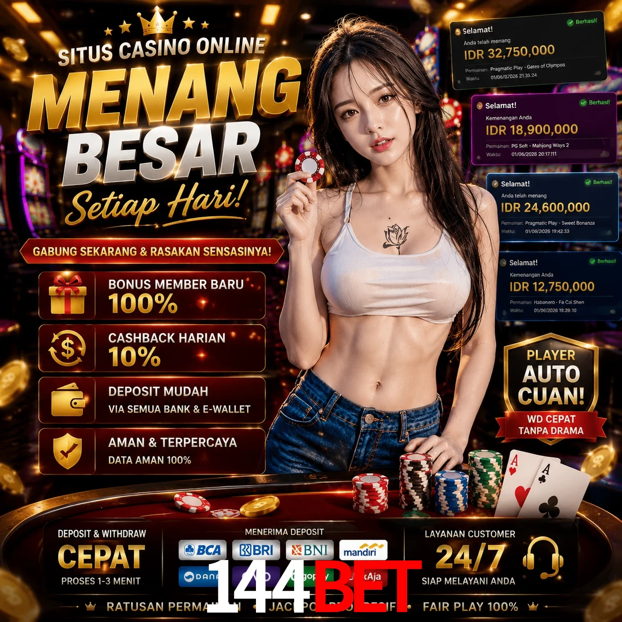 144bet slots no app